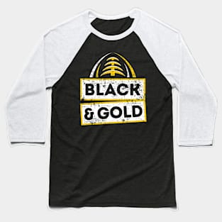 'Black & Gold' Sport Football Baseball T-Shirt